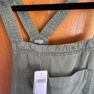 American eagle aerie overalls green